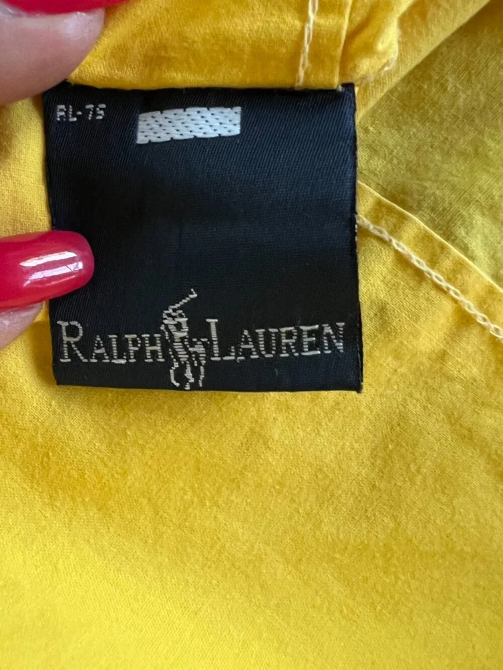 Ralph Lauren Vtg Yellow Cotton Standard Pillowcase Solid RL-73 Classic Prep Bed